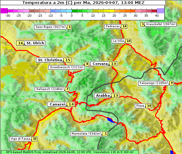 Temperatur, 7. 4. 2026