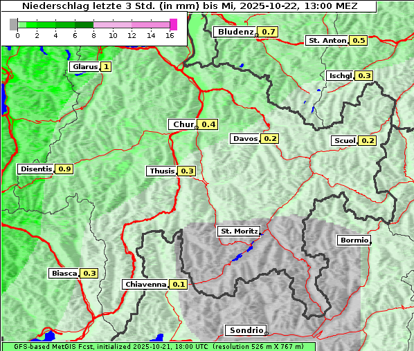 Niederschlag, 22. 10. 2025