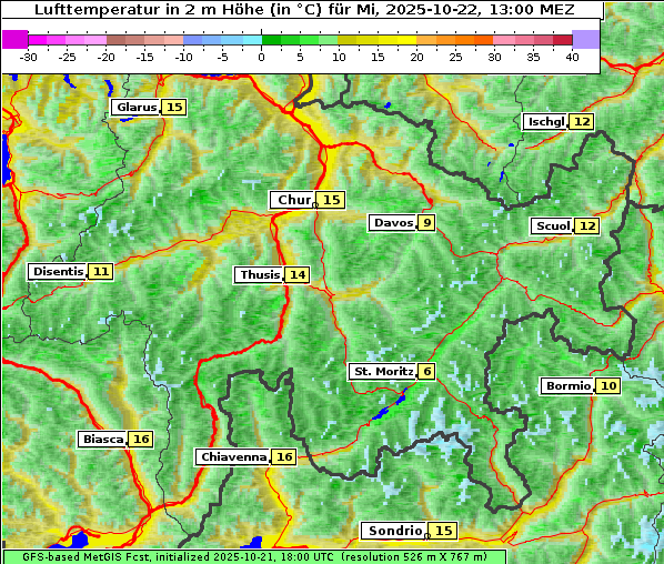Temperatur, 22. 10. 2025