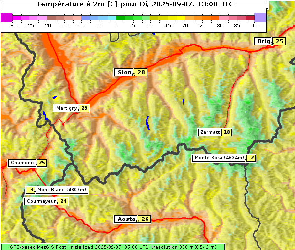 Temperatur, 7. 9. 2025