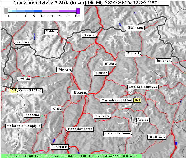 Neuschnee, 15. 4. 2026