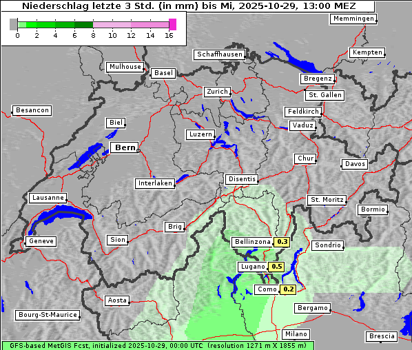 Niederschlag, 29. 10. 2025
