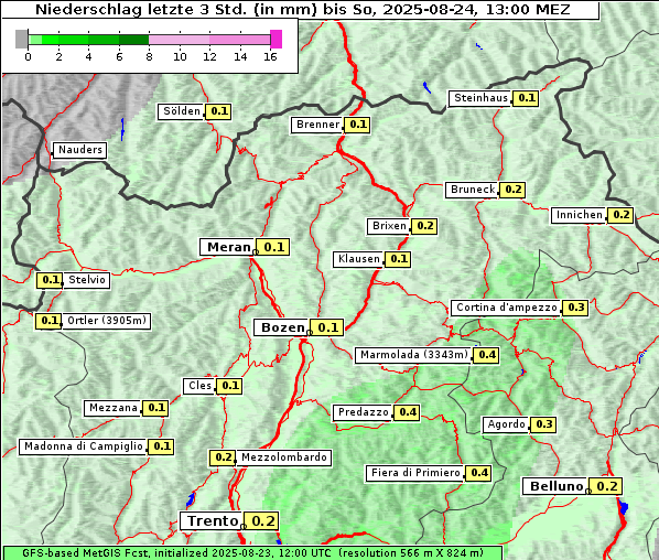 Niederschlag, 24. 8. 2025
