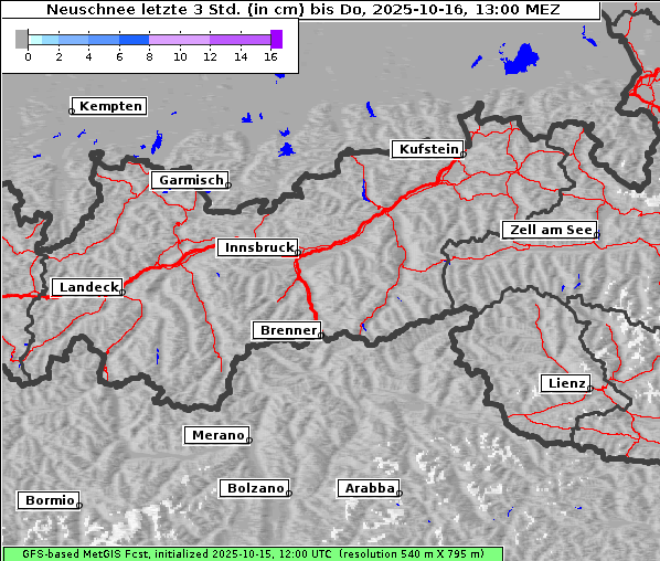 Neuschnee, 16. 10. 2025