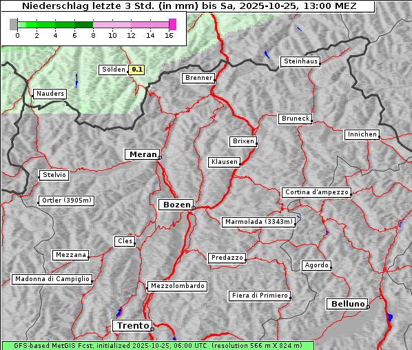 Niederschlag, 25. 10. 2025