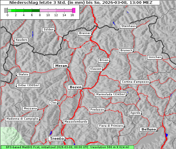 Niederschlag, 8. 3. 2026
