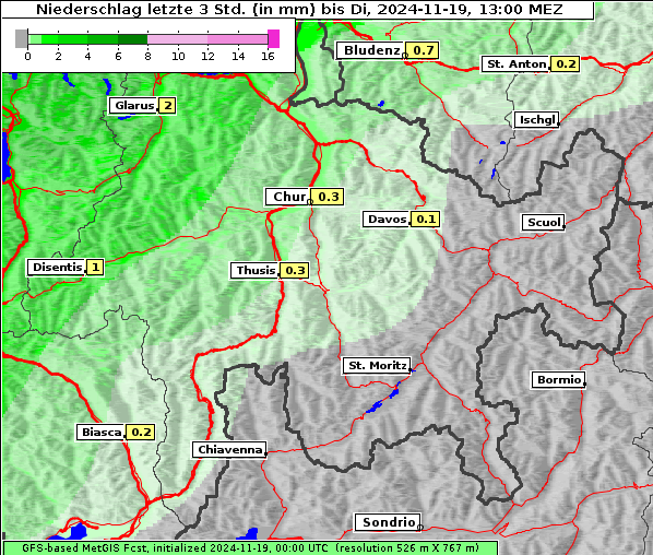 Niederschlag, 19. 11. 2024