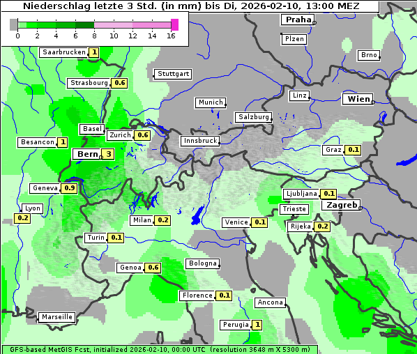 Niederschlag, 10. 2. 2026