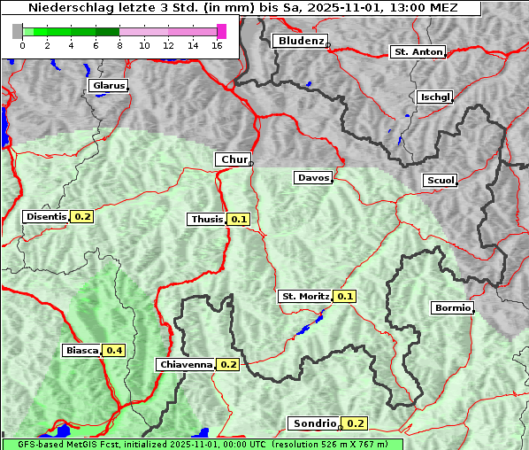 Niederschlag, 1. 11. 2025