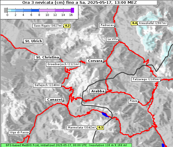 Neuschnee, 17. 5. 2025