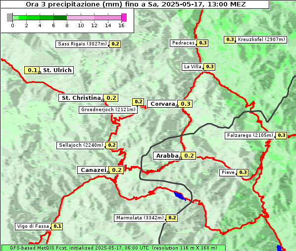 Niederschlag, 17. 5. 2025