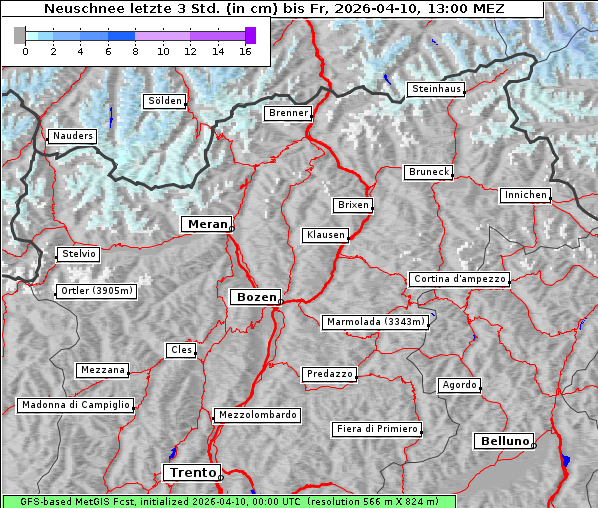 Neuschnee, 10. 4. 2026