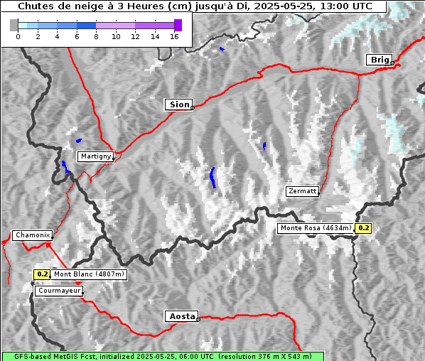Neuschnee, 25. 5. 2025