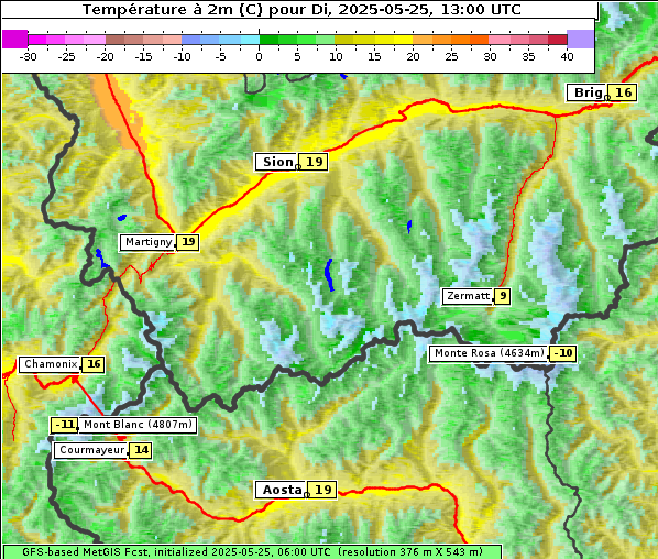 Temperatur, 25. 5. 2025