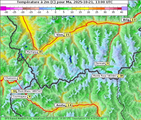 Temperatur, 21. 10. 2025