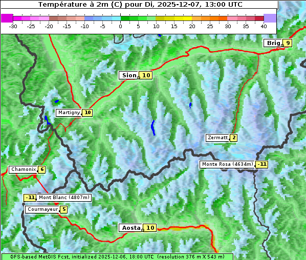 Temperatur, 7. 12. 2025