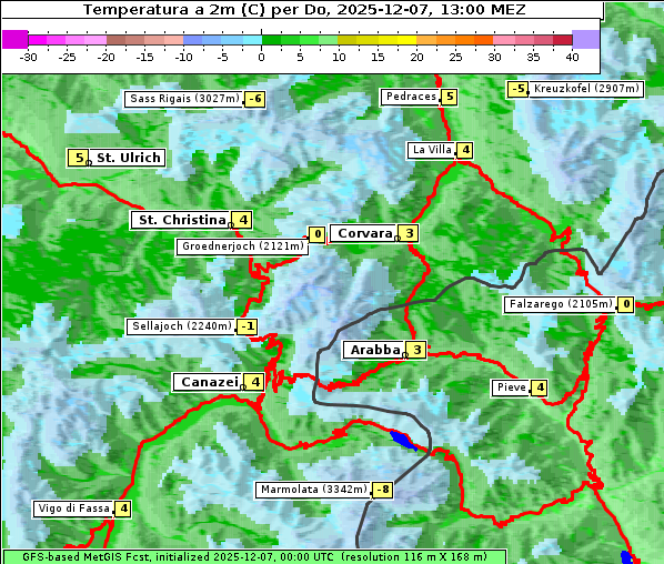 Temperatur, 7. 12. 2025