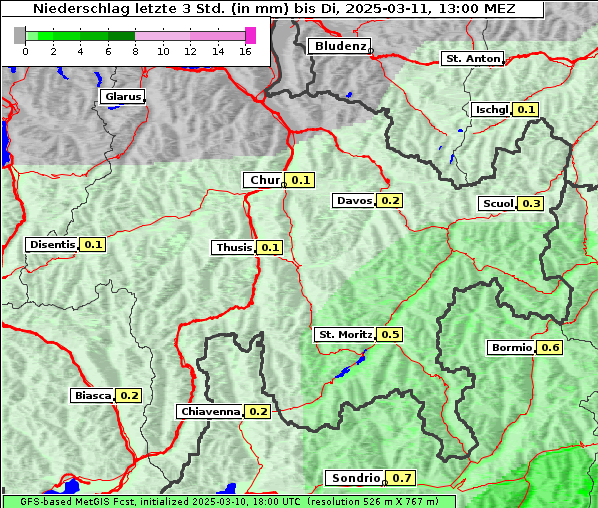 Niederschlag, 11. 3. 2025