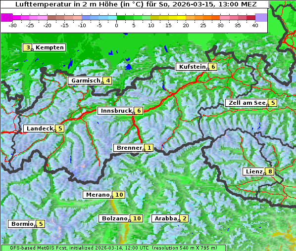 Temperatur, 15. 3. 2026