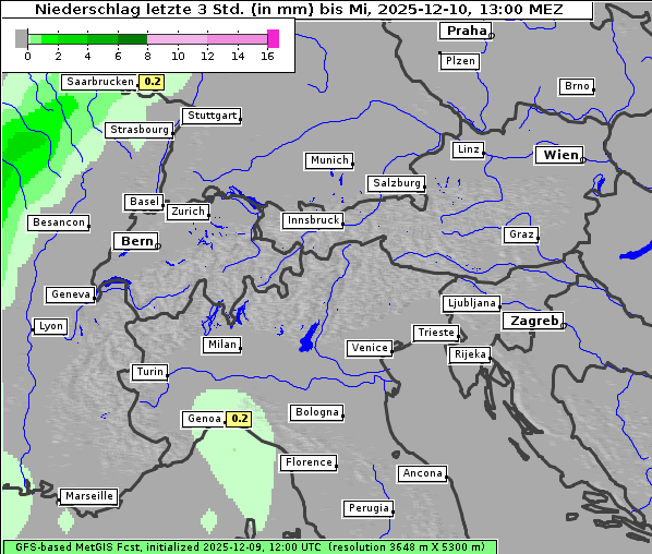 Niederschlag, 10. 12. 2025