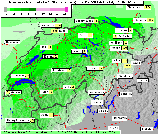 Niederschlag, 19. 11. 2024