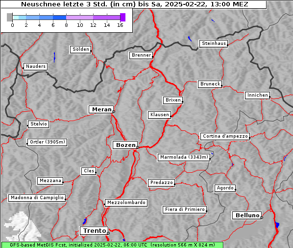 Neuschnee, 22. 2. 2025