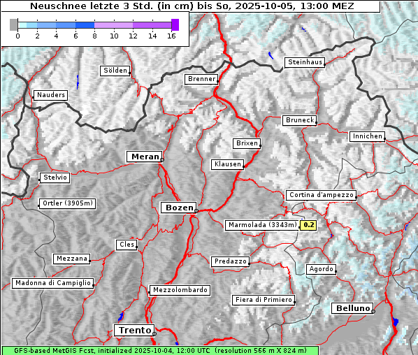 Neuschnee, 5. 10. 2025