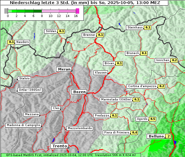 Niederschlag, 5. 10. 2025