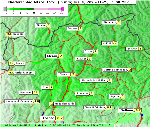 Niederschlag, 25. 11. 2025