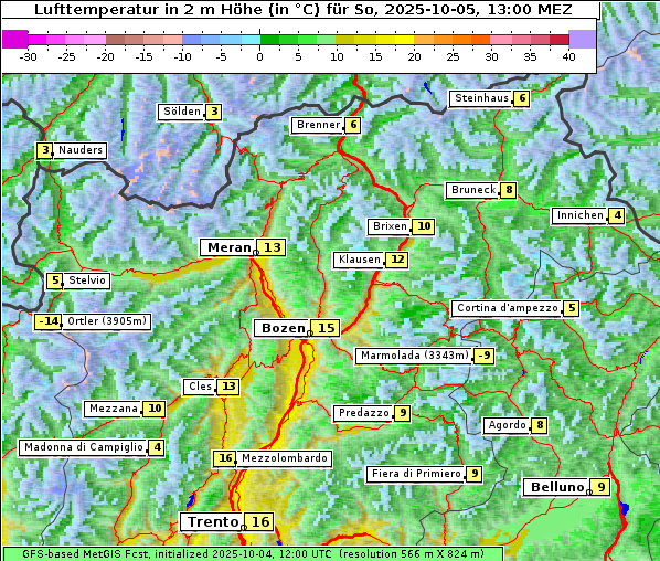 Temperatur, 5. 10. 2025
