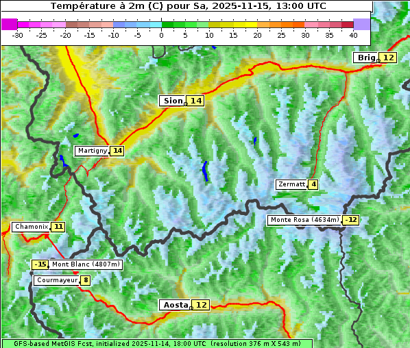 Temperatur, 15. 11. 2025