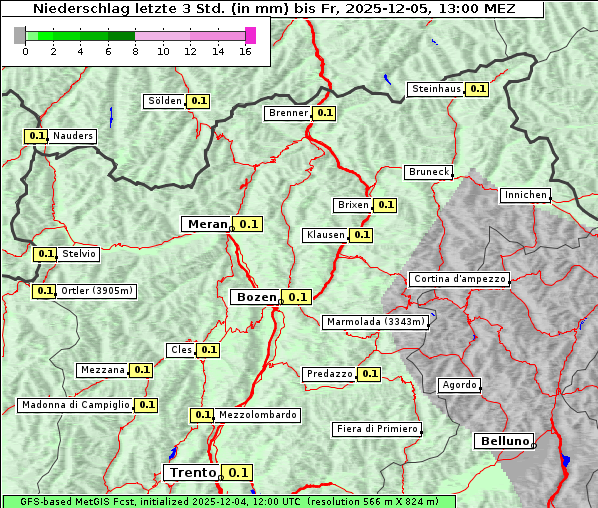 Niederschlag, 5. 12. 2025