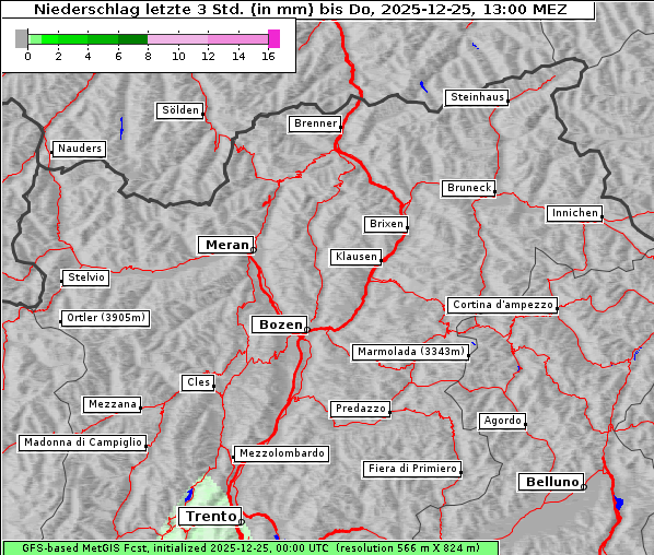 Niederschlag, 25. 12. 2025
