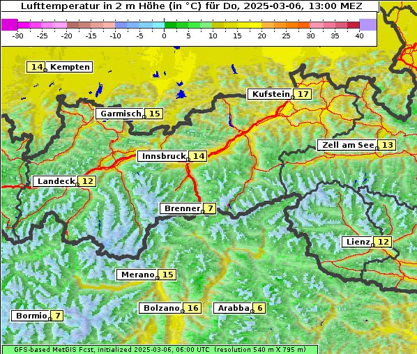 Temperatur, 6. 3. 2025