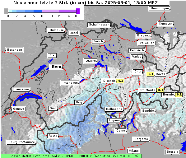 Neuschnee, 1. 3. 2025