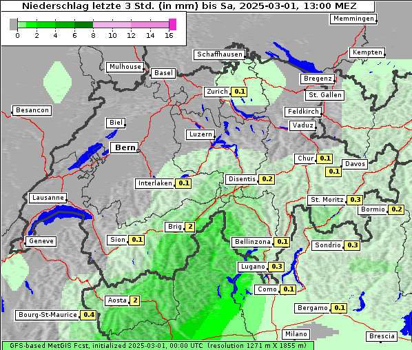 Niederschlag, 1. 3. 2025