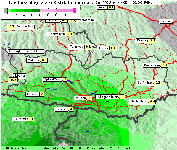 Niederschlag, 30. 10. 2025