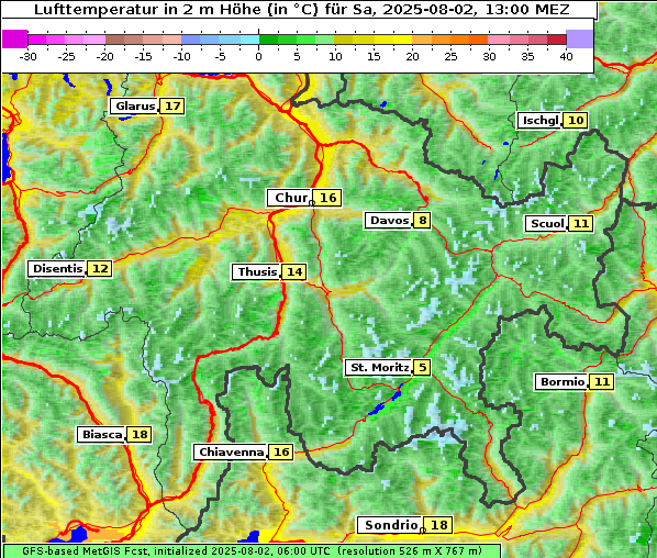 Temperatur, 2. 8. 2025