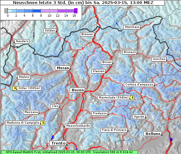 Neuschnee, 15. 3. 2025