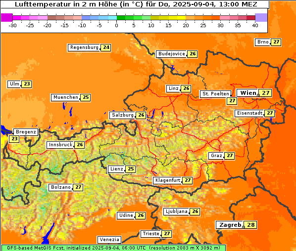 Temperatur, 4. 9. 2025