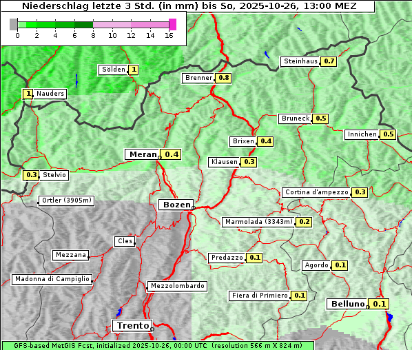 Niederschlag, 26. 10. 2025