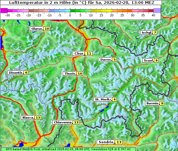 Temperatur, 28. 2. 2026