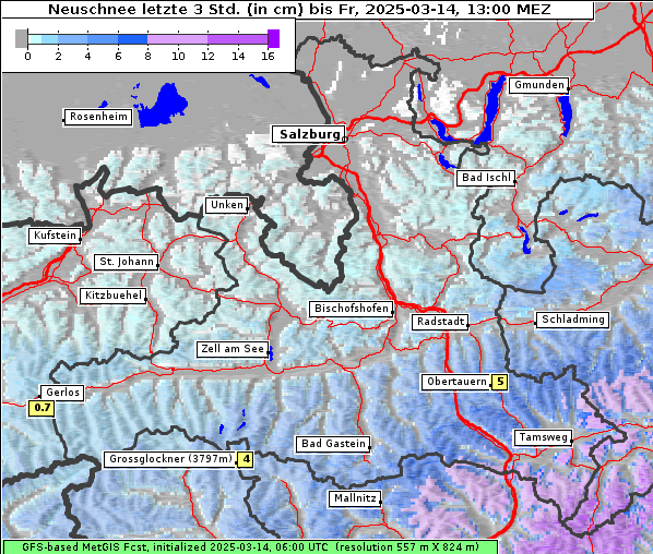 Neuschnee, 14. 3. 2025