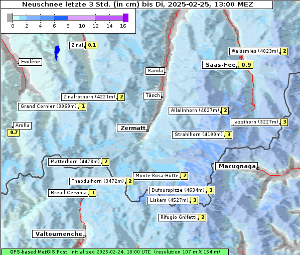 Neuschnee, 25. 2. 2025