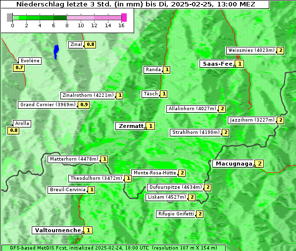 Niederschlag, 25. 2. 2025