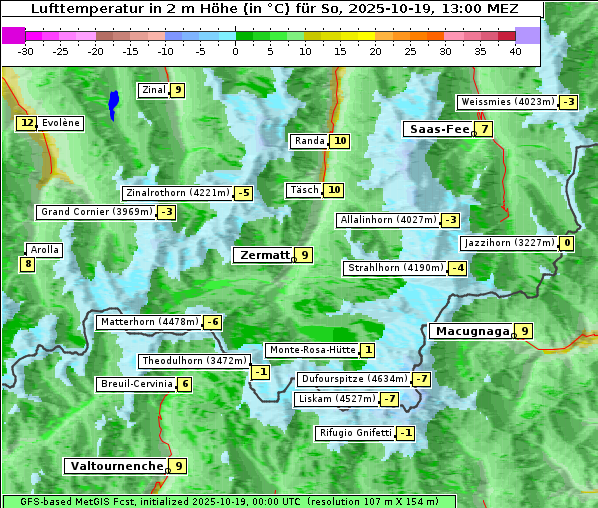 Temperatur, 19. 10. 2025