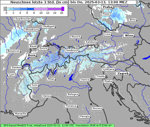 Neuschnee, 13. 3. 2025