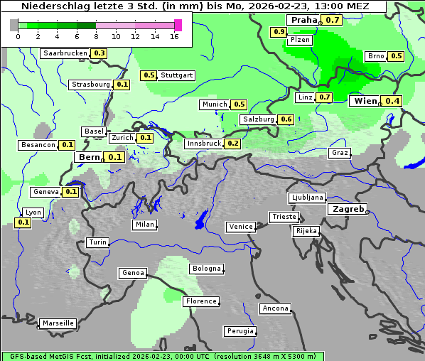 Niederschlag, 23. 2. 2026