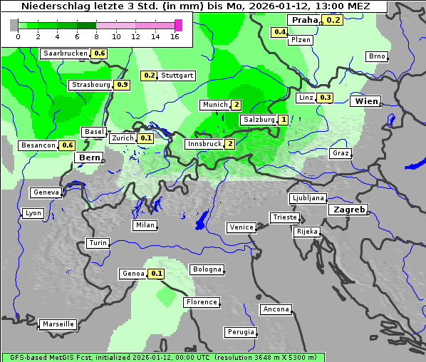 Niederschlag, 12. 1. 2026