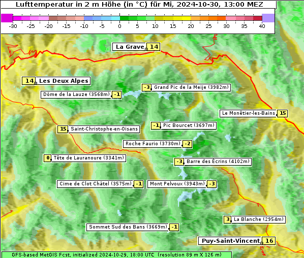 Temperatur, 30. 10. 2024